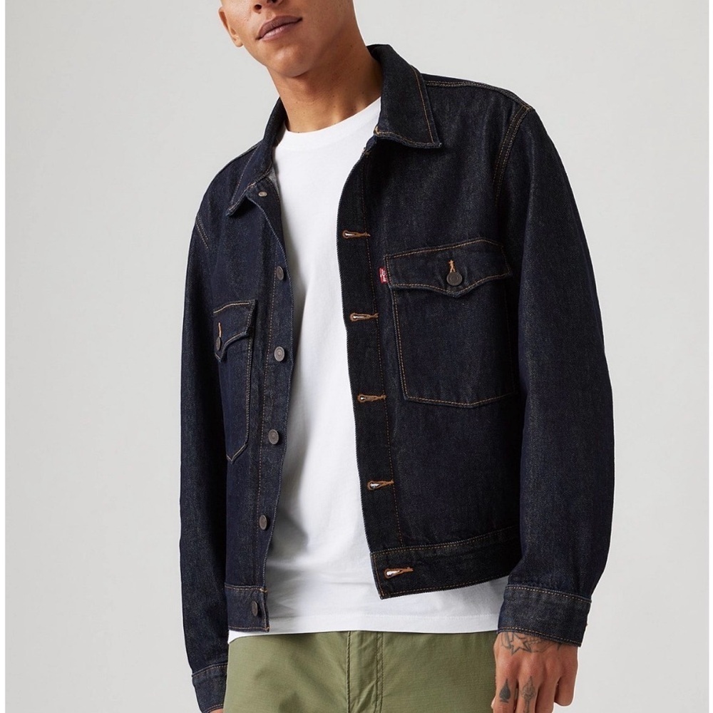 ✨Host pick✨Levi's Dark Wash Denim Trucker Jacket